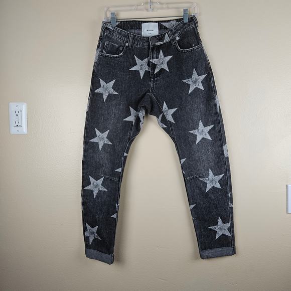 One Teaspoon Denim - One Teaspoon Camden Star Freebirds High Rise Ankle Zip Black Slim Jeans US 23